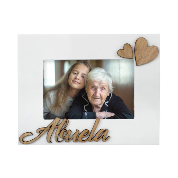 Marco con. nombre sobre expuesto abuela
