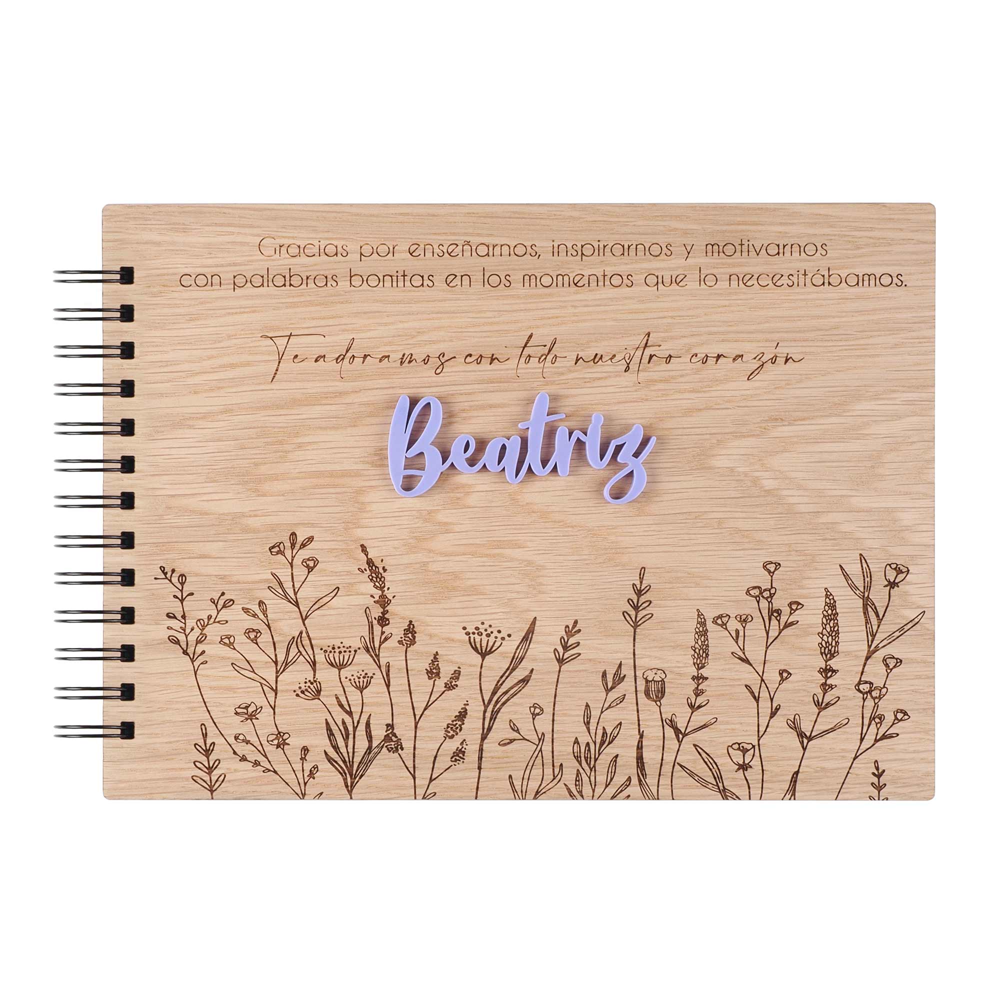Libro firmas catequista flores silvestres